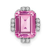 Emerald Cut Gemstone & Diamond Chain Slides