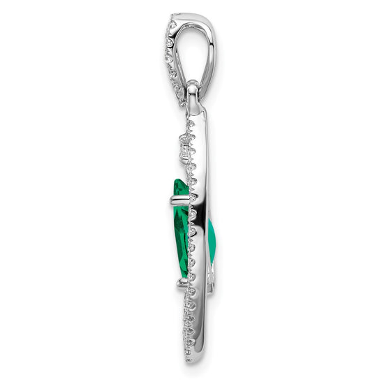 Marquise Gemstone and Diamond Pendants