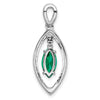 Marquise Gemstone and Diamond Pendants