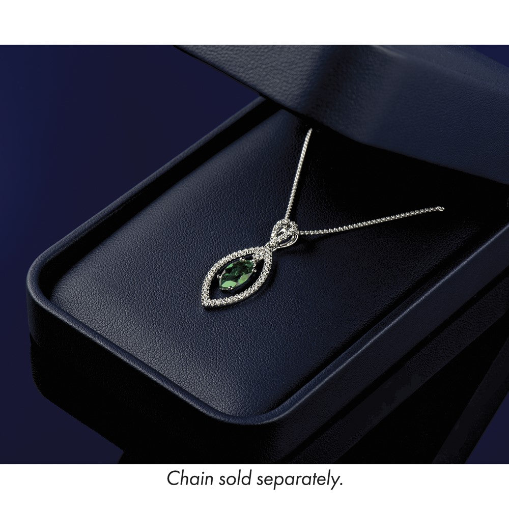 Marquise Gemstone and Diamond Pendants