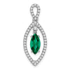 Marquise Gemstone and Diamond Pendants