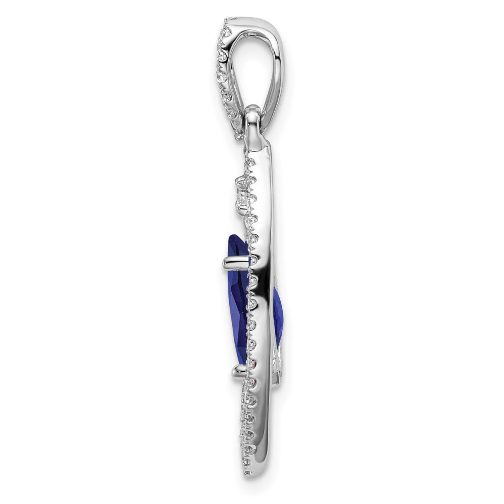 Marquise Gemstone and Diamond Pendants