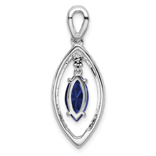 Marquise Gemstone and Diamond Pendants