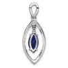 Marquise Gemstone and Diamond Pendants