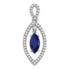 Marquise Gemstone and Diamond Pendants
