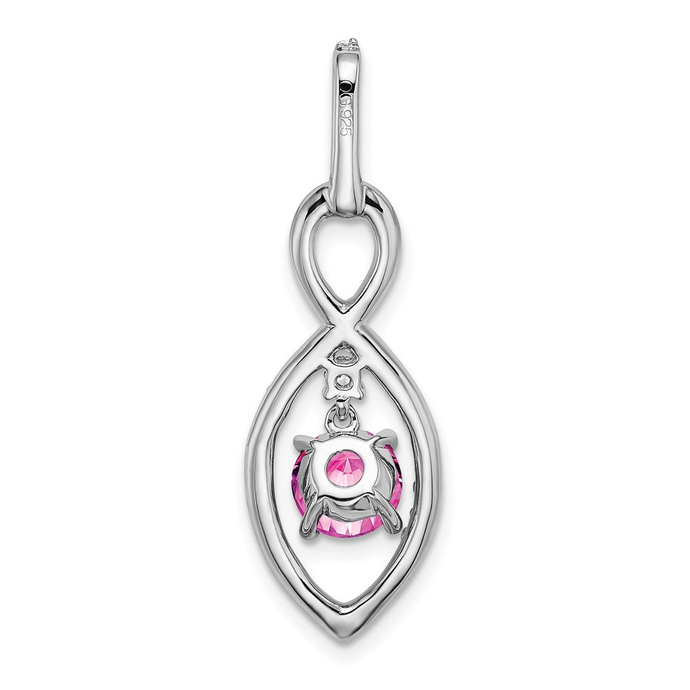 Round Gemstone & Diamond Pendants