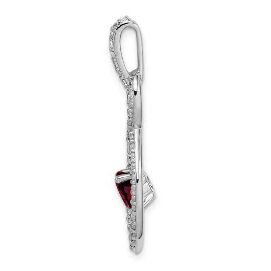Round Gemstone & Diamond Pendants