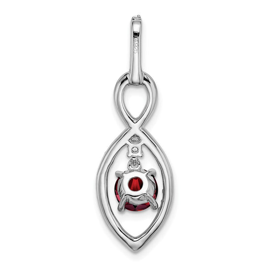 Round Gemstone & Diamond Pendants