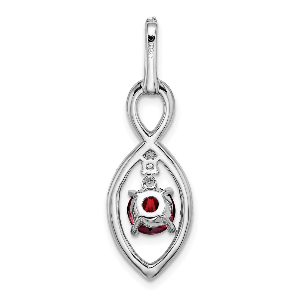 Round Gemstone & Diamond Pendants