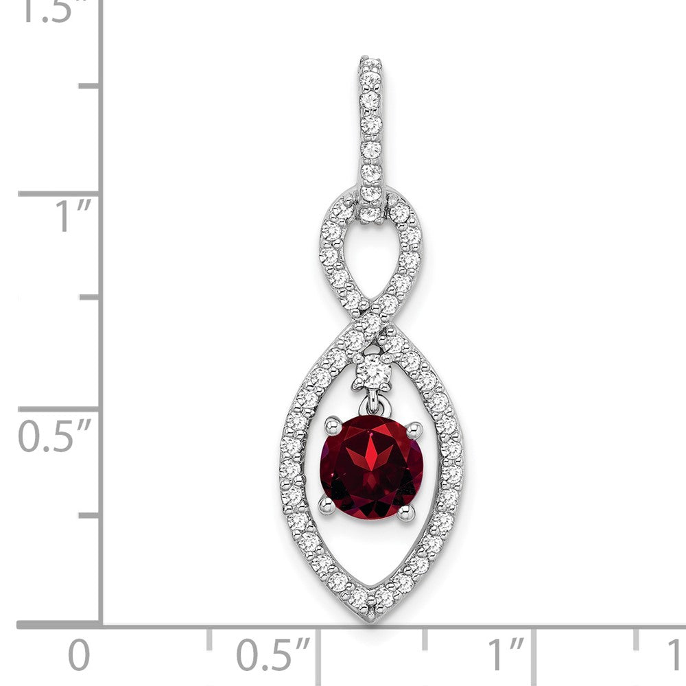 Round Gemstone & Diamond Pendants
