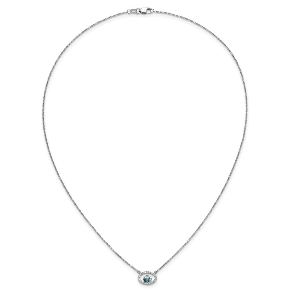 Oval Gemstone & Diamond Necklaces