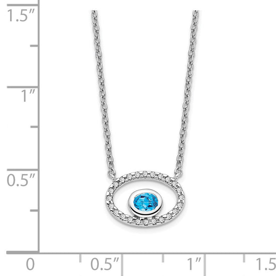 Oval Gemstone & Diamond Necklaces