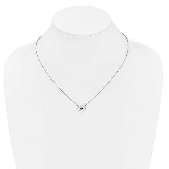 Oval Gemstone & Diamond Necklaces