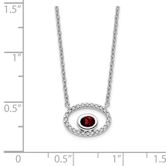 Oval Gemstone & Diamond Necklaces