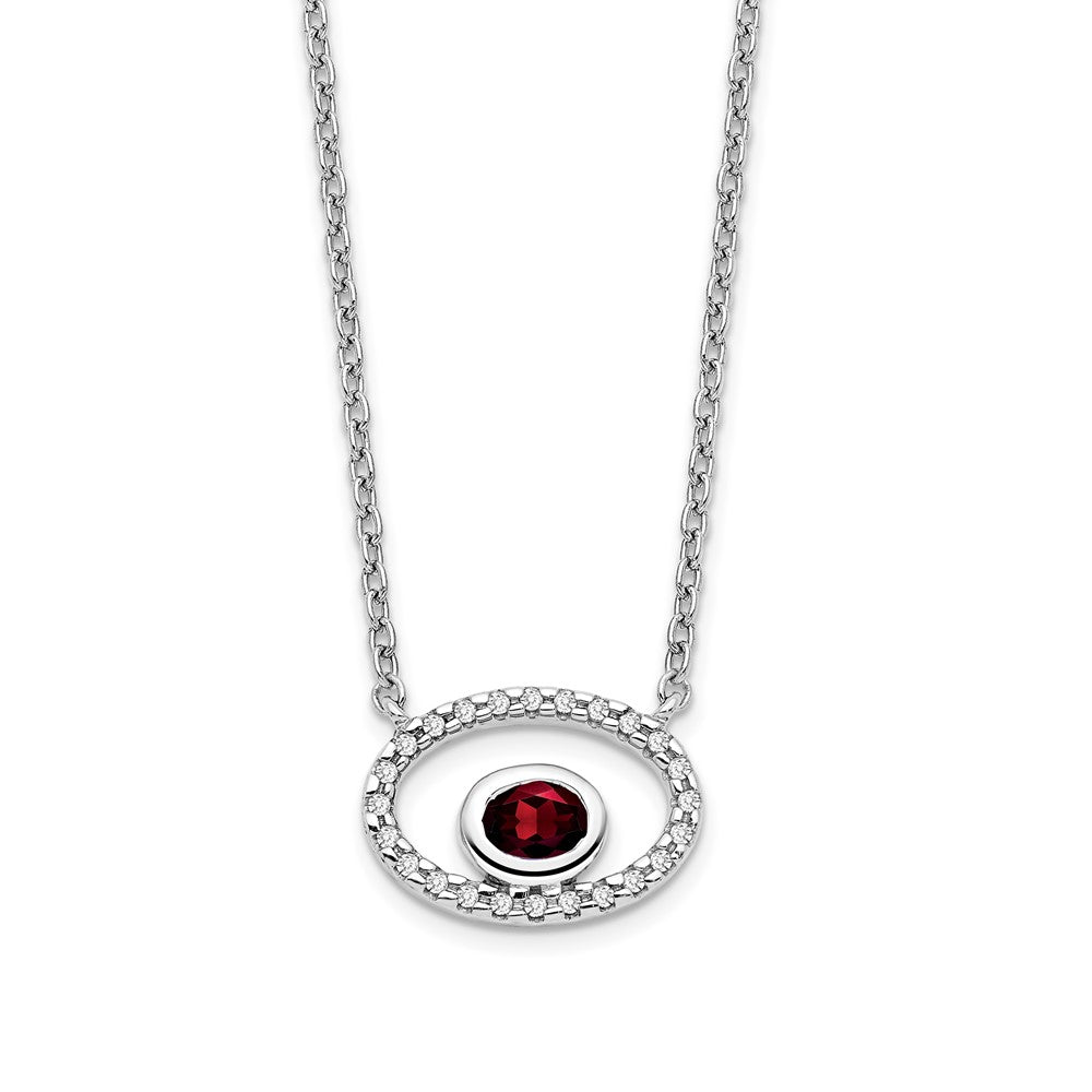Oval Gemstone & Diamond Necklaces