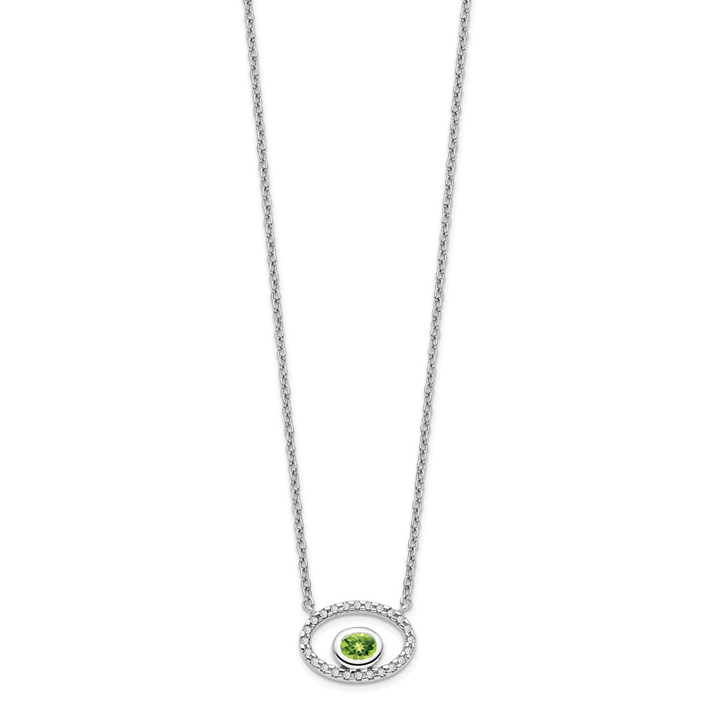 Oval Gemstone & Diamond Necklaces