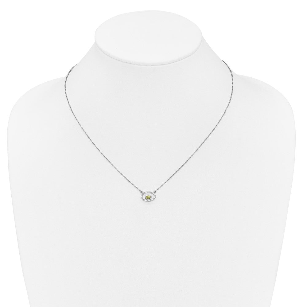Oval Gemstone & Diamond Necklaces