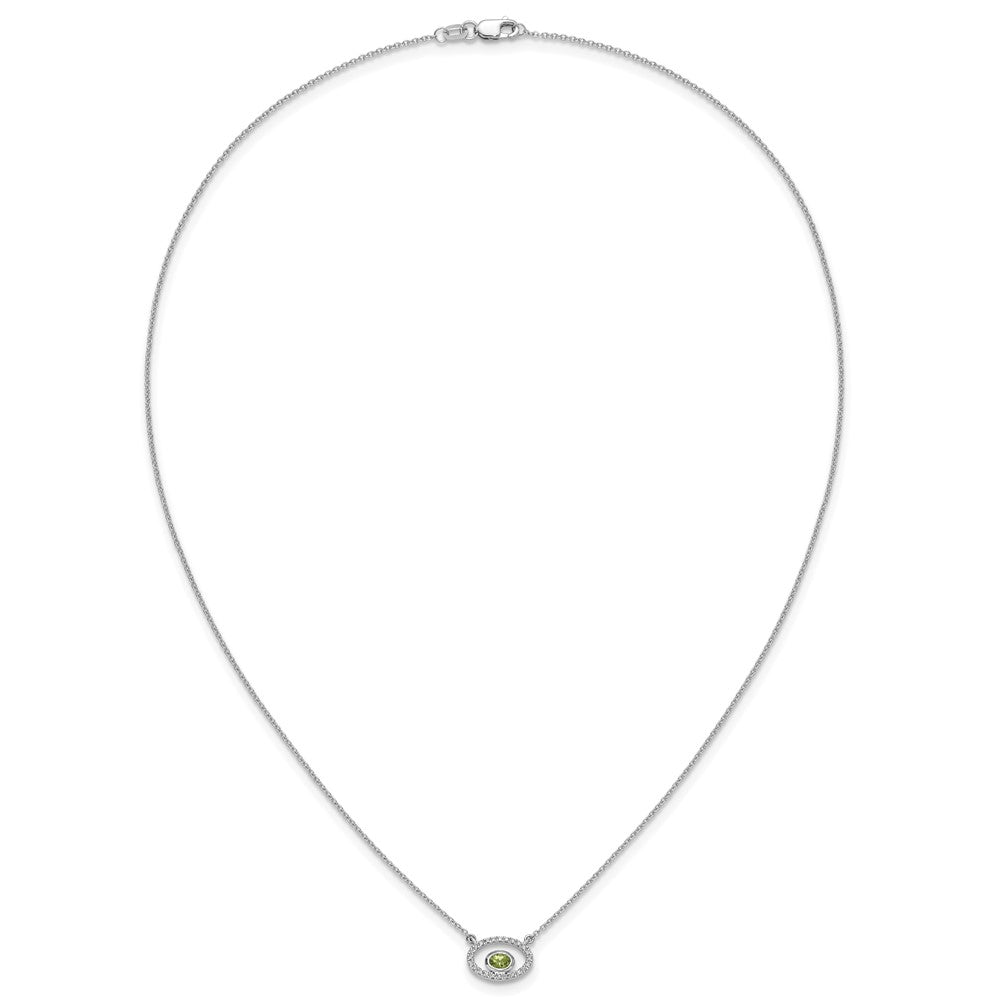 Oval Gemstone & Diamond Necklaces