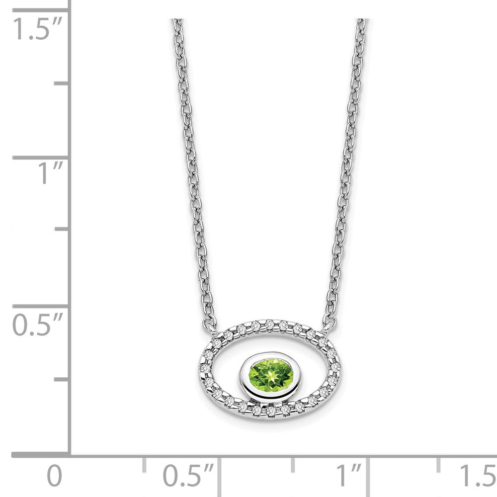 Oval Gemstone & Diamond Necklaces
