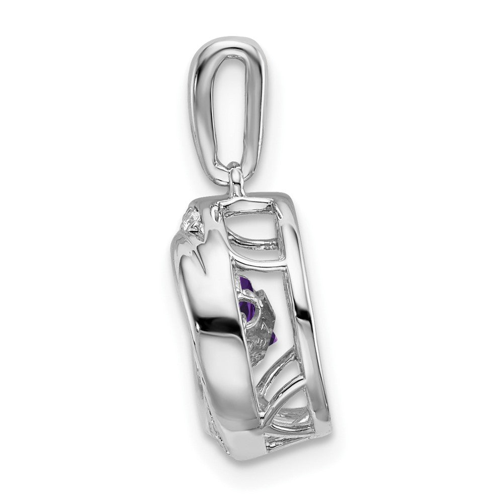 Round Gemstone & Diamond Pendants