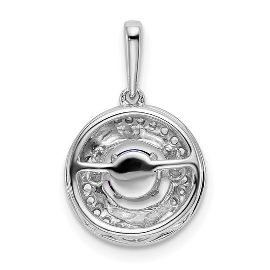 Round Gemstone & Diamond Pendants