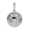 Round Gemstone & Diamond Pendants