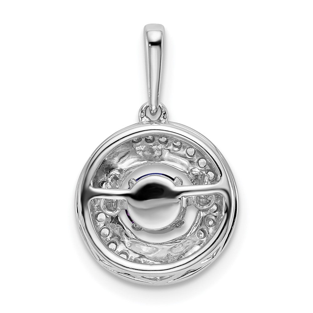 Round Gemstone & Diamond Pendants