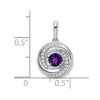 Round Gemstone & Diamond Pendants
