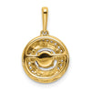 Round Gemstone & Diamond Pendants