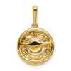 Round Gemstone & Diamond Pendants