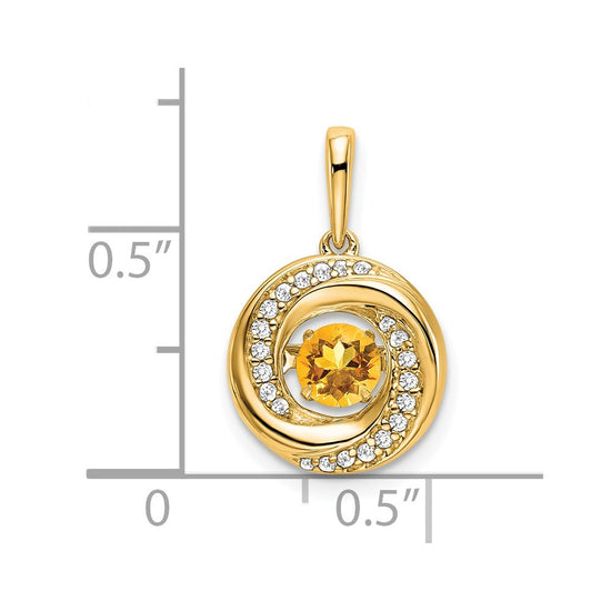 Round Gemstone & Diamond Pendants