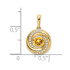 Round Gemstone & Diamond Pendants