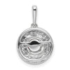 Round Gemstone & Diamond Pendants