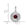 Round Gemstone & Diamond Pendants