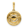 Round Gemstone & Diamond Pendants