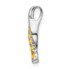 14k White Gold Graduated Citrine Journey Chain Slide