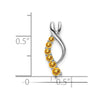 14k White Gold Graduated Citrine Journey Chain Slide