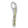14k White Gold Graduated Peridot Journey Chain Slide