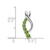 14k White Gold Graduated Peridot Journey Chain Slide