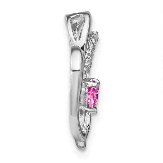 Gemstone & Diamond Heart Chain Slides
