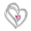 Gemstone & Diamond Heart Chain Slides