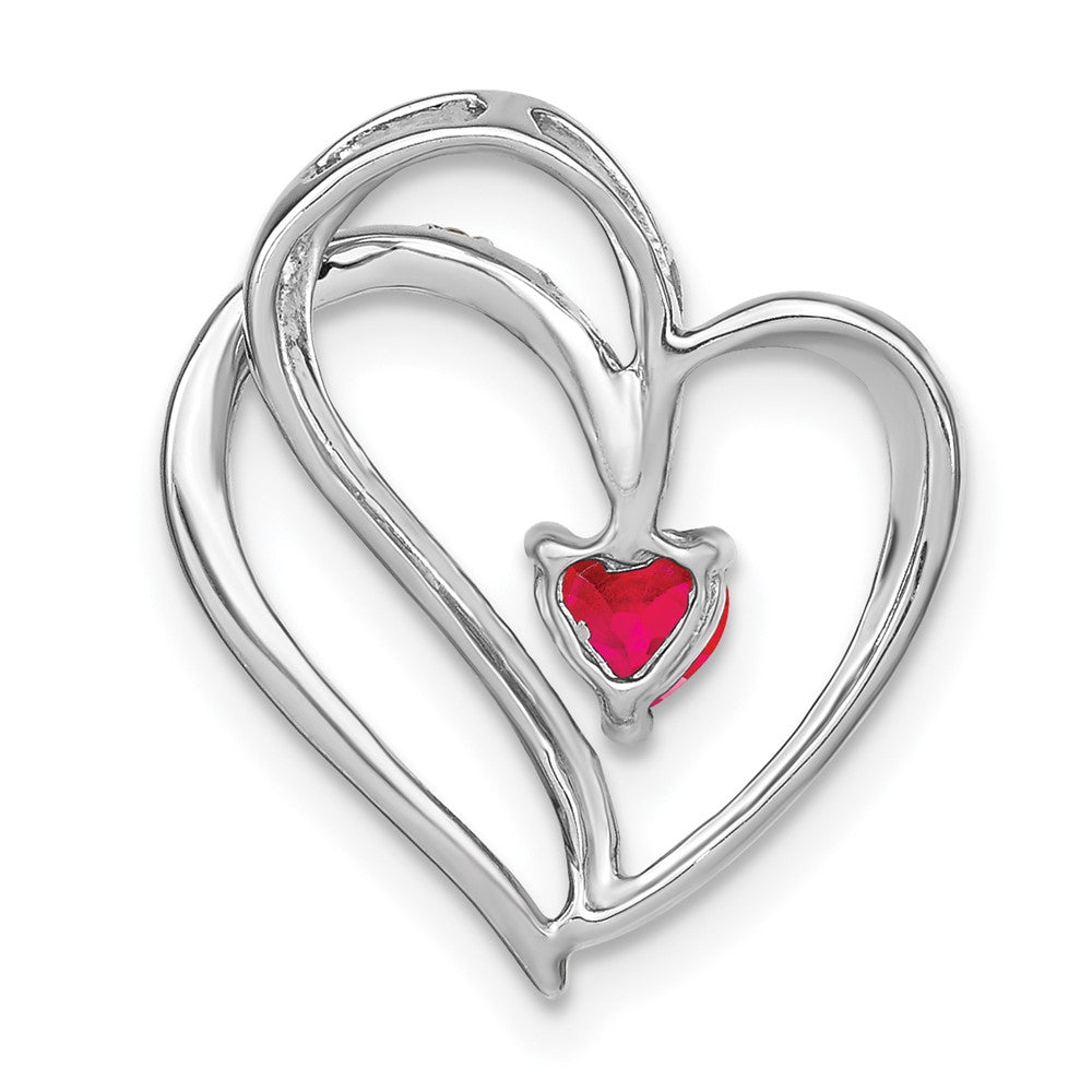 Gemstone & Diamond Heart Chain Slides