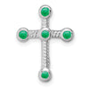 Gemstone Cross Chain Slides