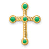 Gemstone Cross Chain Slides
