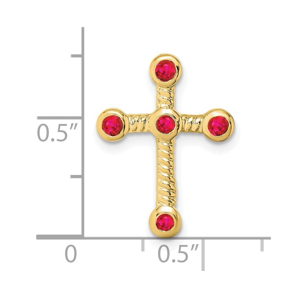 Gemstone Cross Chain Slides