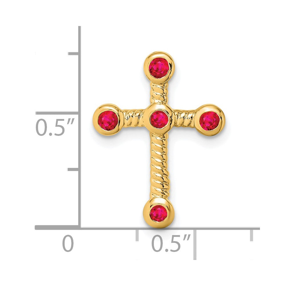 Gemstone Cross Chain Slides