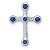 Gemstone Cross Chain Slides