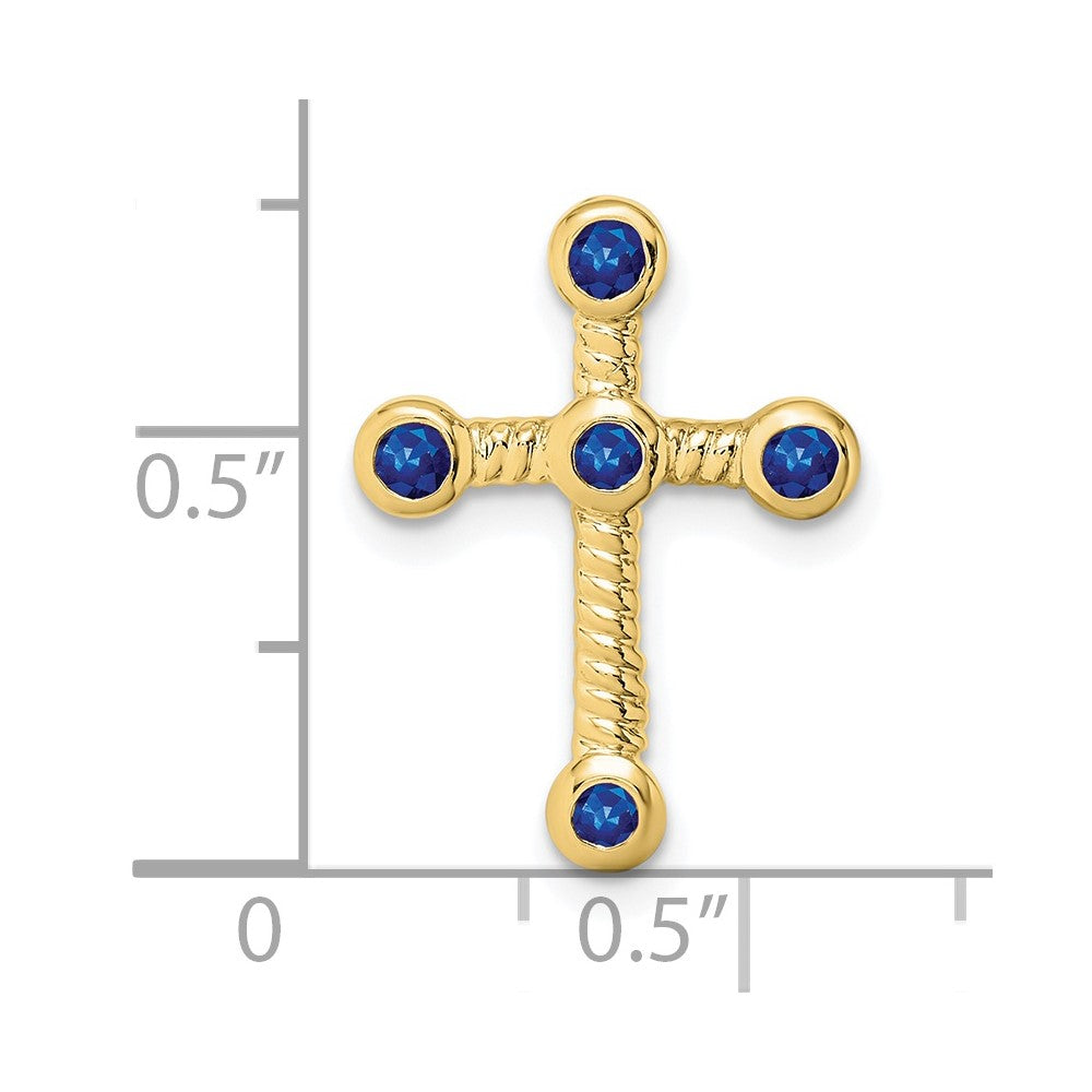 Gemstone Cross Chain Slides