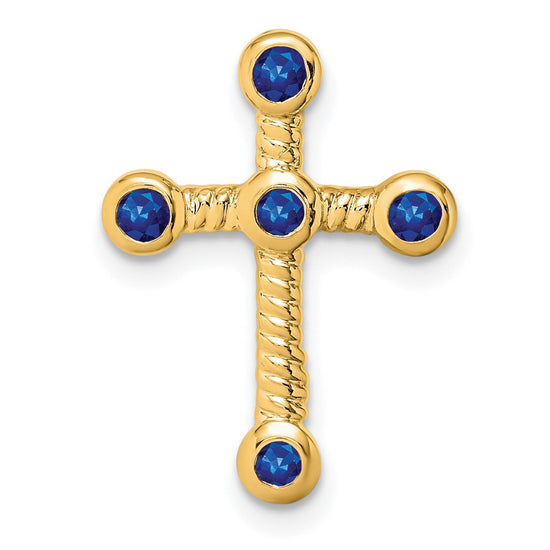 Gemstone Cross Chain Slides