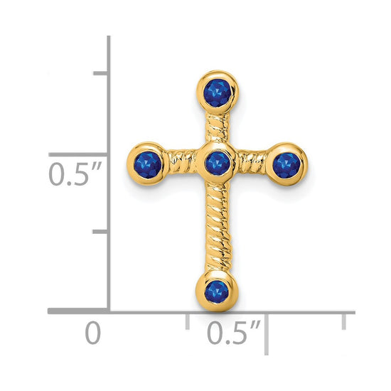 Gemstone Cross Chain Slides
